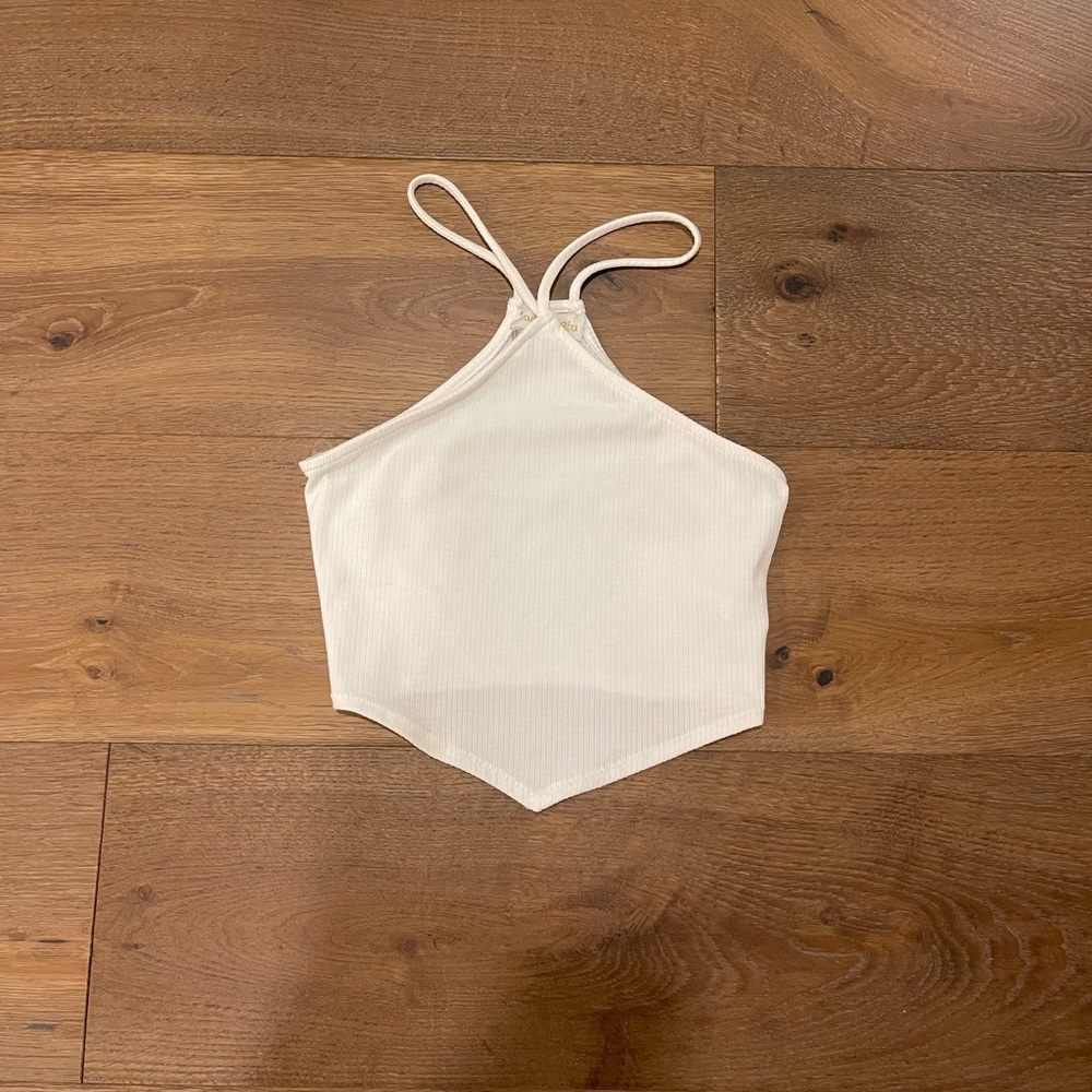 Endless Blu Halter Top White